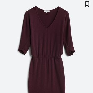 Michael Stars Navya Knit Dress in Dark Purple, Large